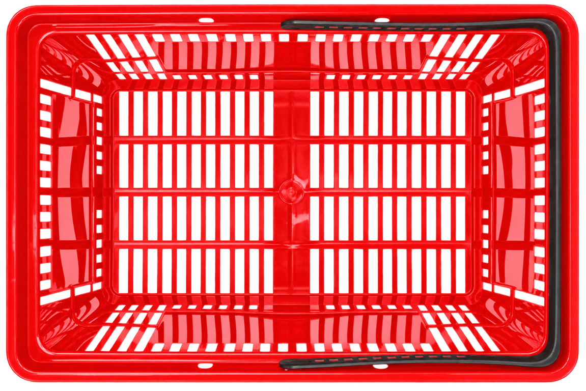 Red shopping basket